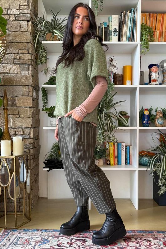 Clemmie Box Knit Moss Marl